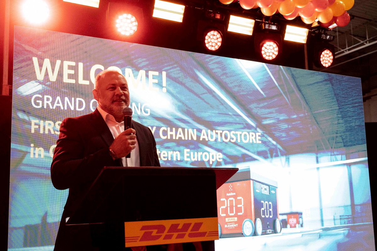 Hendrik Venter opens DHL Supply Chain's new AutoStore warehouse in Poland