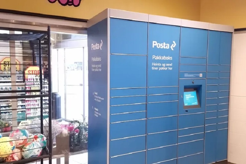 A Posta-branded KEBA locker in the Faroe Islands